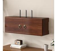 JSLJDM Contenitore in Legno per Router WiFi,Scatola di immagazzinaggio del Router, Mobiletto Portaoggetti,elevata Capacità Di Carico, Soggiorno E Ufficio A 48X16X18CM