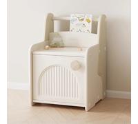 JSLJJBD Comodino Moderno for Camera da Letto con libreria e Ampio Mobile Contenitore Adatto a camere da Letto, soggiorni, studi, Appartamenti e dormitori(Beige)