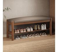JSLJJBD Panca portascarpe in legno con cuscino, contenitore for scarpe con struttura in legno e spugna ad alta elasticità, moderna panca portascarpe for corridoio, soggiorno(80cm)