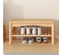 JSLJJBD Panche for scarpe in legno massello, panca for ingresso con vano portascarpe, facile da pulire, salvaspazio, adatta for ingressi, corridoi, soggiorni e camere da letto.(Wood,45cm)