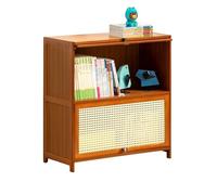 JSLJJBD Scaffale in Bambù con Cassetti a Ribalta Vetrina Della Collezione Acrilica Libreria Verticale in Bambù Scaffale da Soggiorno per Uso Domestico e Ufficio Tea Brown 70cm 2nd Tier