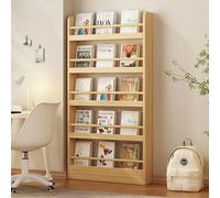 JSLXNDM Stretta dietro la porta Libreria da parete per bambini,Organizer per Libri 3-6 piani Design salvaspazio, adatto a camere da letto, soggiorni e altri spazi simili 5F 100CM