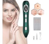 JSMDLN Penna di Bellezza, Regolazione a Nove Livelli, Display LED, Ricaricabile Tramite USB, Strumento di Bellezza per Il Viso Portatile, Famiglia, Uso in Salone di Bellezza Green