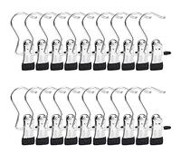 JSMTKJ 20Pcs Grucce Metallo Ganci con Pinza da Appendere Gruccia Appendiabiti Grucce Appendini Metallo Salvaspazio per Pantaloni Scarpe Asciugamano Calze