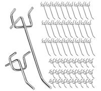JSMTKJ Ganci per Pannello Forato 50 Pezzi Ganci Metallo Pegboard Ganci per Pegboard in Metallo per Esposizione Al Dettaglio Classificazione Degli Utensili Lunghezza 5 cm e 10 cm