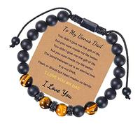 JSNOM Bracciale Regalo per Uomo Compleanno Natale Ispirazione Bracciali con Scatola Regalo e Carta, Gioielli Regali per Fratello Figlio Marito Papà (Bonus Dad)