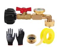 Jsnwernb Adattatore per Ricarica Bombola Propano da 450 Grammi - Connettore di Trasferimento con Valvola E Manometro,Riempire Bombole 1 lb da Serbatoio 20 lb, Attrezzatura Outdoor per Grill Campeggio