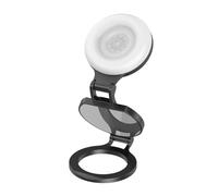 Jsnwernb Anello luminoso magnetico - Torcia morbida a intensità regolabile con specchio, luce magnetica per selfie sul telefono, per la registrazione di contenuti, il lavoro meccanico,