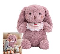 Jsnwernb Giocattolo di peluche di coniglio | cuscini decorativi coniglio morbido con bavaglini, peluche per adulti, ragazze, San, Natale, compleanno, festa, auto, divano salotto
