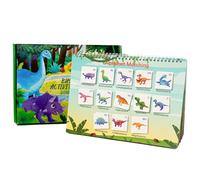 Jsnwernb Libri di Dinosauri per Bambini - Giochi Educativi Interattivi Divertenti per Lo Sviluppo,Giocattoli Educativi sui Dinosauri,per Scuola Casa Viaggio Ospedale Gioco Educativo Prescolare