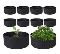 Jsnwernb Per La Coltivazione Delle Piante | 10 Pezzi Contenitore per Verdure,Vasi da Coltivazione in Feltro,Per Patata Frutta Radice Serra Giardino Vivaio Interno Idroponico Patio