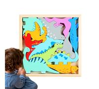 Jsnwernb Puzzle Di Dinosauri,Giocattoli Di Puzzle - Per Bambini Piccoli - per Bambini Piccoli in Età Prescolare Scuola Famiglia Ragazze e Ragazzi Regali per Feste di Compleanno