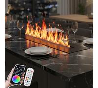 json2xml Camino Elettrico a Vapore, Camino ad Acqua nebulizzata 3D da Incasso con Fiamma Regolabile in 9 Colori | App e Telecomando | Approvvigionamento idrico Automatico 100cm/39.3in