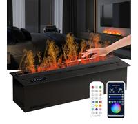 json2xml Camino Elettrico, Camini A Vapore Acqueo 3D, Nebbia Tattile, Colori Regolabili + Volume della Nebbia/Supporto Incassato: Lo Spessore del Pannello È di Soli 3 Mm 80cm/31.4in