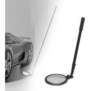 json2xml Specchio di Ispezione Estensibile con Luce, Specchio Ispezione Circolare sotto Il Veicolo,Specchio Ispezione Sicurezza per Tetto Portatile, Specchio di Ispezione Rotante A 360°, 52-160 Cm