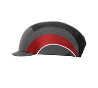JSP Cappellino di sicurezza Hardcap™ A1+ visiera micro 2,5 cm - Grigio/rosso (ABT000-00L-500)