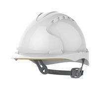 JSP EVO2 Elmetto da Cantiere, Non Ventilato Cricchetto a Scorrimento Bianco