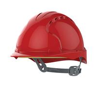 JSP EVO3 Comfort Plus Elmetto, Ventilato, Cricchetto a Scorrimento, Rosso