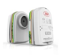 JSP PressToCheck ABEK1 P3 Filtri Multi-Gas, Vapori e Polveri - Coppia - Compatibili con Semimaschera JSP FORCE 8 - Per Mascherine FFP3 con Valvola, Spruzzatura e Industria - EN 143 e EN 14387