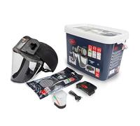 JSP POWERCAP ACTIVE Respiratore a Pressione Positiva - Protezione Urti - Nero - Batteria 8 h - Ricarica USB - Maschera Polveri Sottili - Per Agricoltura, Pulizia e Molatura - EN 12941 e EN 166