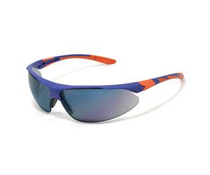 JSP Stealth 9000 Occhiali di Sicurezza K&N, Specchio Blu, UV | Lenti blu specchiate K&N con antiappannamento e antigraffio. Design avvolgente moderno. EN 166.