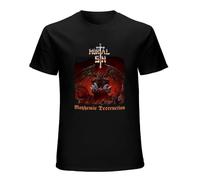 JSPIMM Mortal sin Mayhemic Destruction Thrash Metal Evildead Toxik T-Shirt Black Mens Tee Unisex Shirt XL
