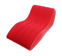 Jspondivague Divano gonfiabile, sedia a sdraio gonfiabile con design ergonomico a forma di S, lettino da spiaggia portatile in PVC per picnic domestici, campeggio, parco e viaggi, in morbido (Rossa)