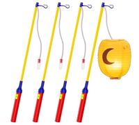 JSRHEEM Bastone per lanterne elettriche, 40 cm, per St Martin, lanterna LED, San Martin, lanterna elettrica per bambini, asta elettrica per traslochi lanterne, traslochi Martin (rosso-4)