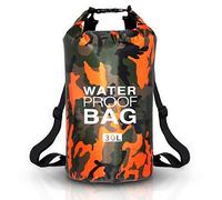 JSRHEEM Borsa Impermeabile, Dry Bag 10L 20L 30L con Tracolla Regolabile, Sacca Stagna per Kayak, Rafting, Nuoto, Canottaggio, Canoa, Spiaggia, Sport Acquatici (arancione mimetico, 30 litri)