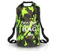 JSRHEEM Borsa Impermeabile, Dry Bag 10L 20L 30L con Tracolla Regolabile, Sacca Stagna per Kayak, Rafting, Nuoto, Canottaggio, Canoa, Spiaggia, Sport Acquatici (verde mimetico, 30 litri)