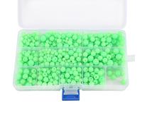 Jsrnqert Perle da pesca luminose, perline da pesca luminose, ovali luminose in plastica , perle da pesca morbide, perline di rig, per piscina, lago, fiume (si illumina al buio) (820 pezzi)
