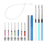 JSRQT 13 Pezzi Punch Needle Kit Punch Needle Ago Magico per Ricamo Completo Fai Da Te Cuciture Tool Punzonatura per Cucito Regolabili Aghi Cucire a Mano Lavori Di Cucito Ricamo ad Ago 7 Taglie