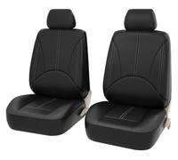 JSRVQKMS Anteriore Set Copri Sedile Per Set di 4 protezioni pelle traspirante seggiolino auto per cuscino supporto per veicoli automobilistici(Black 4 Piece)