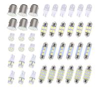 JSRVQKMS Lampada Cupola Interna Set Di Combinazioni LED Per Auto Da 42 Pezzi Indicatori Larghezza T10 Luci Lettura A Doppia Punta Targa Per Interni
