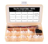 JST - Set di connettori da 1,25 mm, presa, spina e cavi pre-crimpati, funziona con JST Molex PicoBlade passo 1,25 mm, ideale per Pix