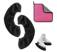 JSTHHTT 1 Paia Protezioni per Lame per Pattini da Ghiaccio, Calze Elastiche per Pattini da Ghiaccio, Coprilama per Ghiaccio, Proteggi per Lame, Coprilama Pattini Ghiaccio, per Uomo Donna (Nero)