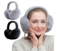 JSTHHTT 2 pcs Paraorecchie Caldi per l'inverno, Plush Earmuffs, Caldo Paraorecchie Peluche, Paraorecchie per Donna e Uomo, Morbidi Pieghevole Paraorecchie, Sport all'aperto Corsa Ciclismo