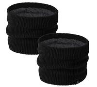 JSTHHTT 2 PCS Scaldacollo Invernale Uomo in Pile, Elastico e Antivento, Sciarpa Tubolare Caldo Collo per Sci