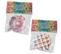 JSTHHTT 2 Pezzi Giocattoli a Forma di Biscuit, Squishy Toys a Forma di Cibo, Giocattoli Antistress Squishy, Giochi, Gadget, Pensierini ed Idee Regalo per Bambino e Bambina (Ciambelle, Waffle)