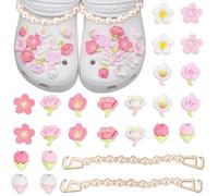 JSTHHTT 26 Pezzi Decorazioni Per Scarpe, Accessori Crocs, Ciondoli Per Scarpe A Fiori Per Ragazze, Ciondoli Decorativi Per Scarpe, Accessori Per La Decorazione, Regalo Per Feste Di Compleanno