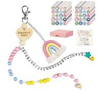 JSTHHTT Regalo per la Scuola, Portachiavi What a Keyring, Catena Aritmetica, Regalo per la Scuola, per l'inizio Della Scuola, Regalo Portafortuna con Biglietto di Auguri, Confezione Regalo
