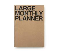 JSTORY Grande agenda mensile posa piatto non datato tutto l'anno copertura flessibile organizzatore obiettivo/tempo carta spessa Eco Friendly personalizzabile punto rilegato A4 16 mesi 18 fogli Kraft