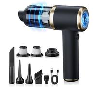 JSUDQR Aspirabriciole Senza Fili Aspirapolvere Auto Portatile 4 in 1 Aspirapolvere Ricaricabile Leggero Piccolo Aspirapolvere 6000Pa Potente Aspirazione per Casa,Ufficio,Auto,Cucina e animali