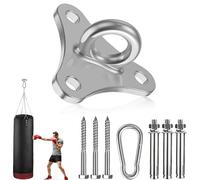 JSUOEO Heavy Duty Swing Hanger Capacità 500 kg, kit di sospensione girevole amaca in acciaio inox ganci con viti bulloni per cemento set legno amaca yoga sedia sacco di sabbia