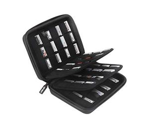 JSVER Custodia Rigida per Nintendo 3DS, Custodia Porta Cartucce di Gioco per Nintendo 3DS XL 3DS 2DS XL 2DS DS Switch Sony PS Vita Games SD/MicroSD-Nero