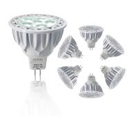 JSVSAL - Lampadina a LED MR16, dimmerabile, 5 W, equivalente a 50 W, 5000 K, luce bianca diurna, AC/DC12 V, attacco GU5.3, attacco bi-pin, 40 gradi per illuminazione