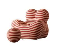 JSWHYBD Divano Letto Pigro Pavimento Poltrona for Il Tempo Libero con Poggiapiedi Creativo in Ortensia Si Adatta al Corpo Umano E Ha Memory Foam Adatto for Soggiorno(Red Yellow,Small)