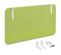JSWHYBD Pannello per la privacy sotto la scrivania con staffe metalliche, divisorio in feltro per tavolo da ufficio, schermo divisorio per area di lavoro per casa, aula, biblio Green 120*40cm/47*16in