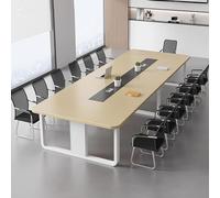 JSWHYBD Tavoli Sale Conferenze Tavoli Riunioni Seminariali Scrivania Sala Riunioni Grandi Conferenza Ufficio con Fori Filettatura Adatto a Una varietà Ambienti D'ufficio(Log,160x80cm)