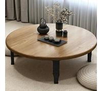 JSWHYBD Tavolino Basso Pieghevole da Terra Giapponese, Tavolini da caffè Pieghevoli in Legno per Soggiorno, Camera da Letto, Balcone, Tatami, Opzioni Multi-Formato e Colore I 60cm/23.6in